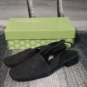 Madeline Stuart Black Slingback Heels